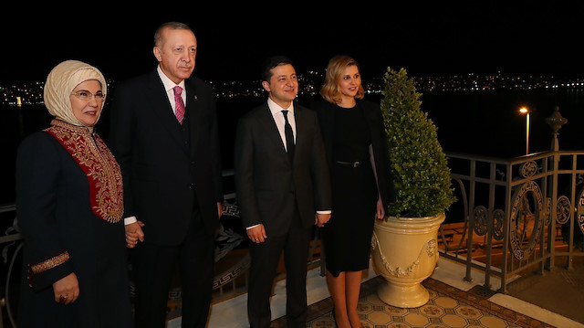 Erdoğan ailesi, Ukrayna Devlet Başkanı Zelenskiy ve eşini  ağırladı.