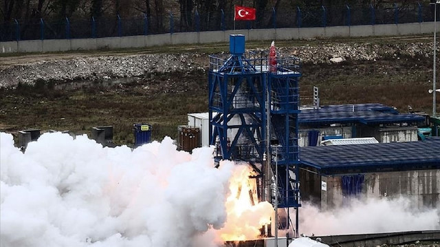 تركيا تنجح باختبار محرك صاروخ سيستخدم بإطلاق مركبة إلى القمر 