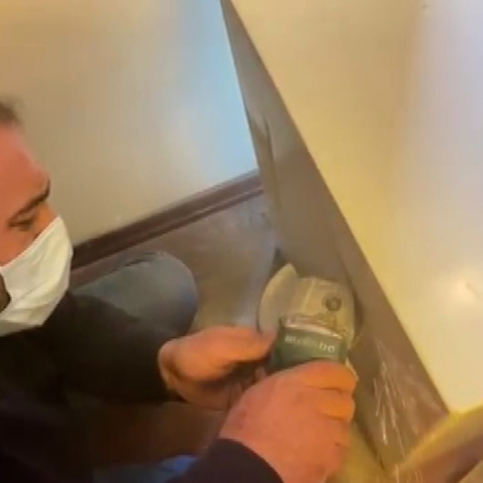Sedat Pekerin villasındaki kasanın açılma görüntüleri