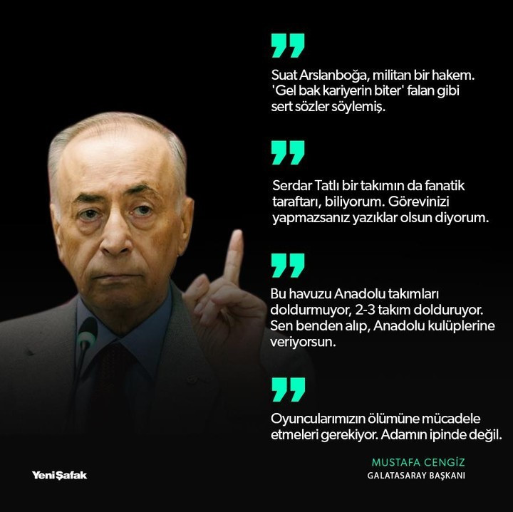Mustafa Cengiz'in açıklamalarından satır başları