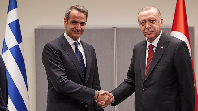 Yunanistan Başbakanı Miçotakis ve Cumhurbaşkanı Erdoğan