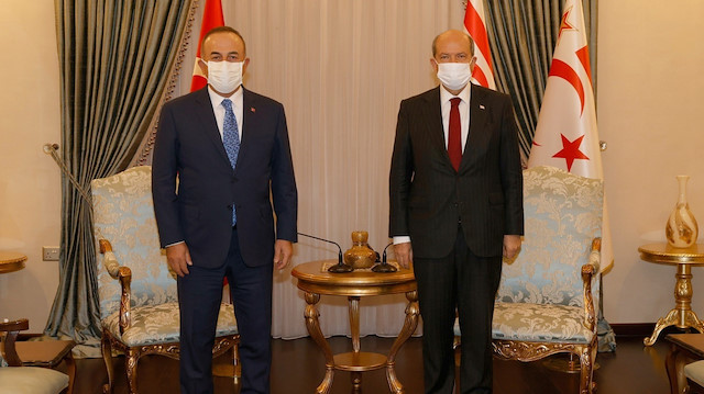 Dışişleri Bakanı Mevlüt Çavuşoğlu ve KKTC Cumhurbaşkanı Ersin Tatar
