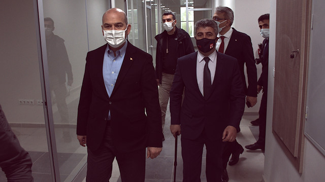 İçişleri Bakanı Süleyman Soylu, Valilik'te güvenlik toplantısına katıldı. 