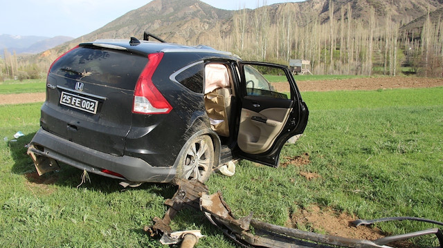 Erzurum'da meydana gelen kazada 4 kişi yaralandı.