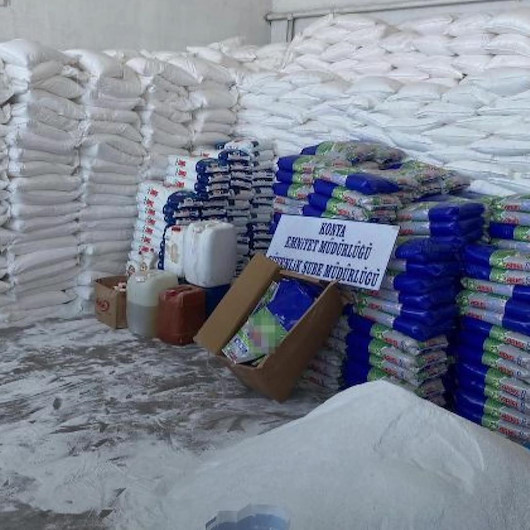 Konyada polis ekipleri tarafından yapılan operasyonda 34 ton 185 kilo sahte üretim toz deterjan ele geçirildi