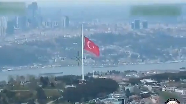 Bakan Soylu dünyanın en büyük Türk bayrağını paylaştı,