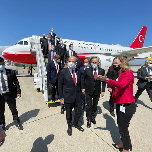 Bakan Çavuşoğlu ve KKTC Cumhurbaşkanı Ersin Tatar Cenevre’de