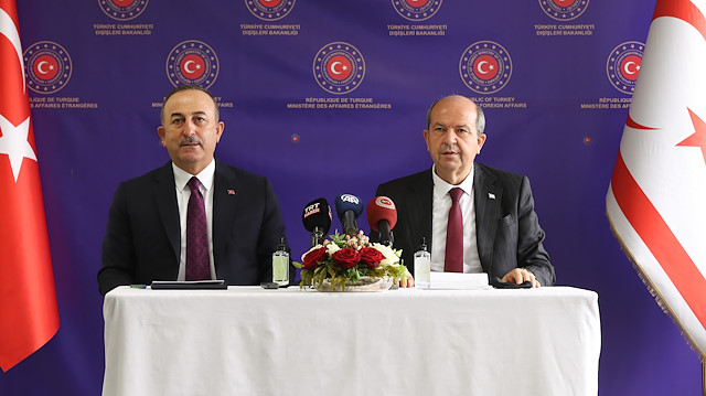 Dışişleri Bakanı Mevlüt Çavuşoğlu ve KKTC Cumhurbaşkanı Ersin Tatar 