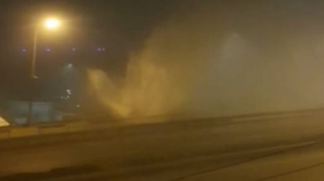 Karadeniz Sahilyolu'nda isale hattı patladı: Çöken yol trafiğe kapandı