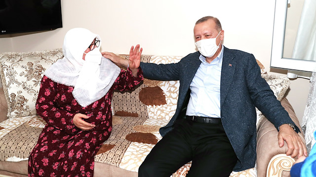 Erdoğan'ın ziyareti yaklaşık 1 saat sürdü.