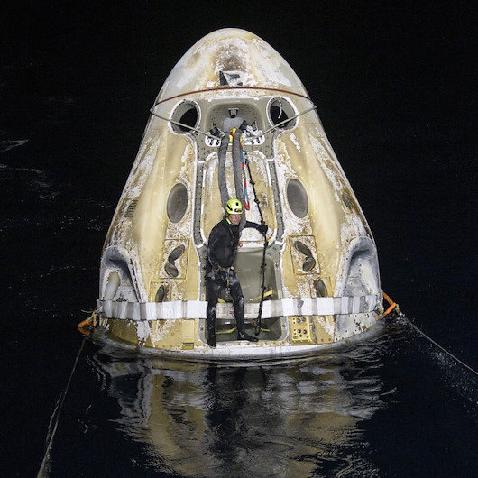 NASA ve SpaceX astronotları Dünyaya geri döndü