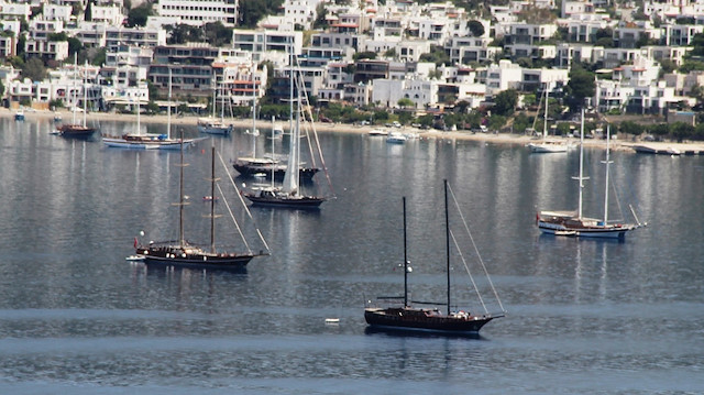 Kapanmada Bodrum'un limanlar da doldu.