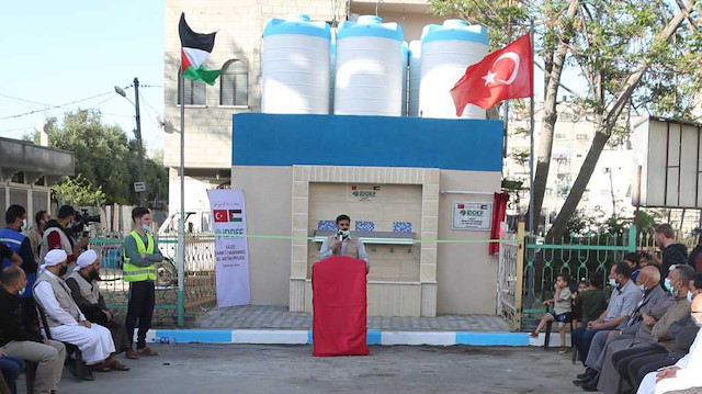 İDDEF Gazze Şeridi’nde hayırseverlerin desteğiyle su arıtma tesisi ve çeşme projesini hayata geçirdi.