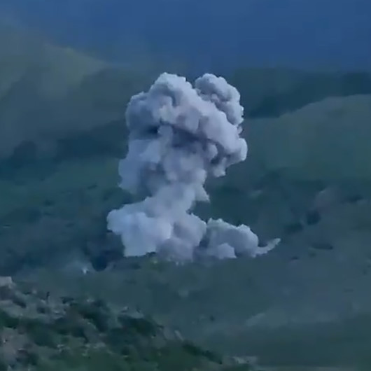 Kuzey Irak’taki terörist mevzilerinin imha edildiği anlar
