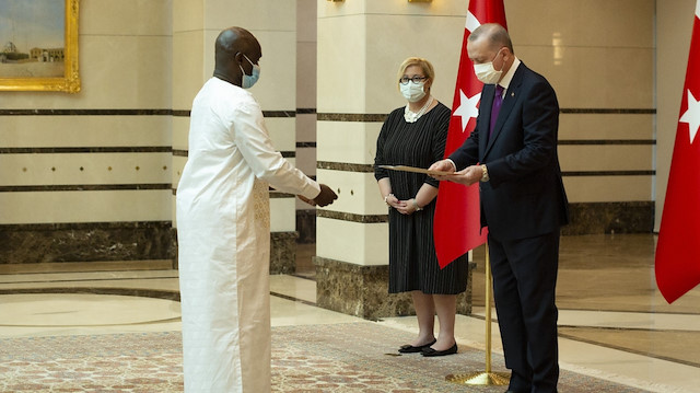 ​Cumhurbaşkanı Recep Tayyip Erdoğan, Gine Bissau Büyükelçisi Malam Mané'i ağırladı.