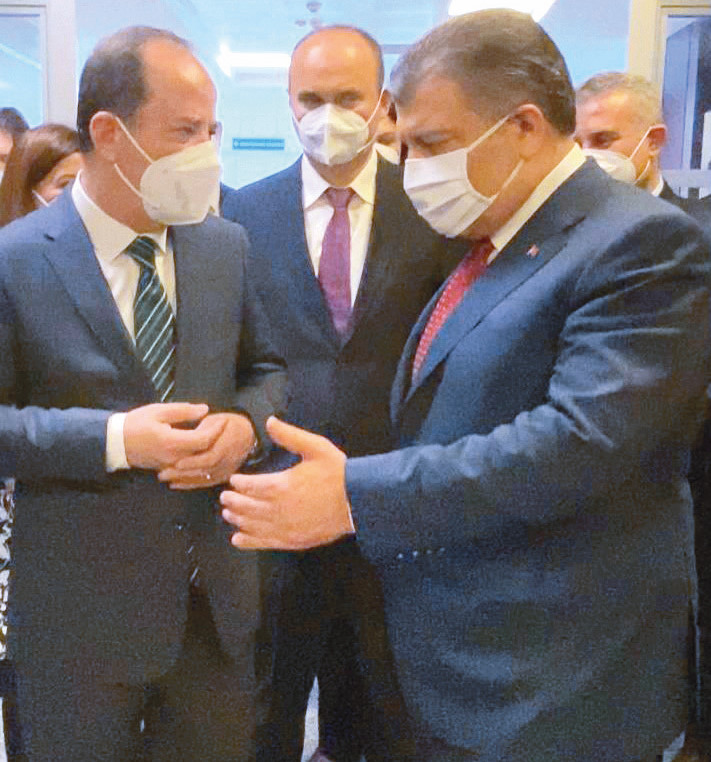 Fahrettin Koca’nın Edirne’de yaptığı toplantıya Belediye Başkanı Recep Gürkan da katıldı.