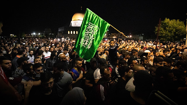 Mescid-i Aksa’da düzenlenen gösterilerde İsrail'in ırkçı ve nefret saldırıları protesto edildi. 