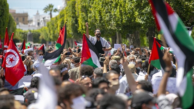 تونس.. المئات يتظاهرون تنديدا بعدوان إسرائيل على الشعب الفلسطيني