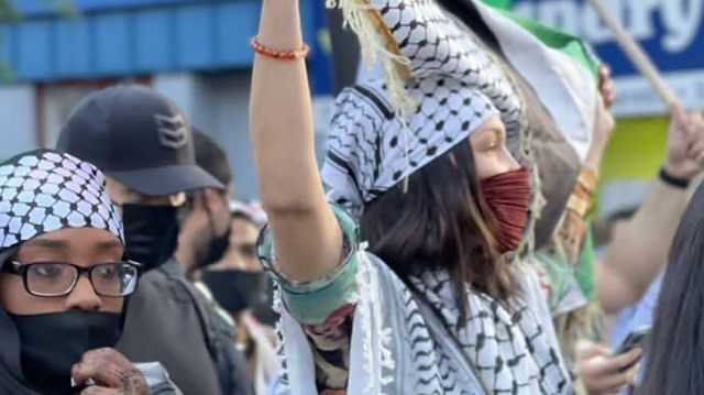 Bella Hadid, Filistin'e destek eyleminde 