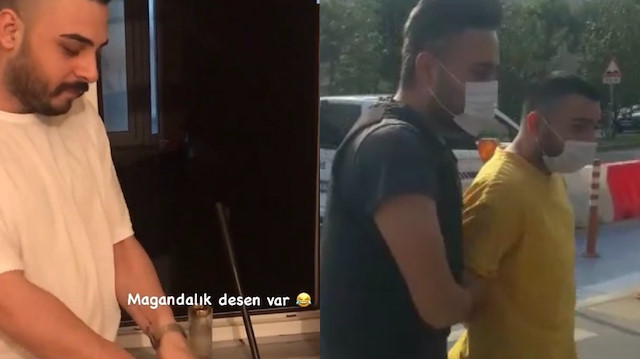 Hakan E.’ya “Genel Güvenliğin Kasten Tehlikeye Sokulması” ve “Kuru sıkı ve gaz tabancalarına kullanma kanununa muhalefet” suçundan adli işlem yapıldı.