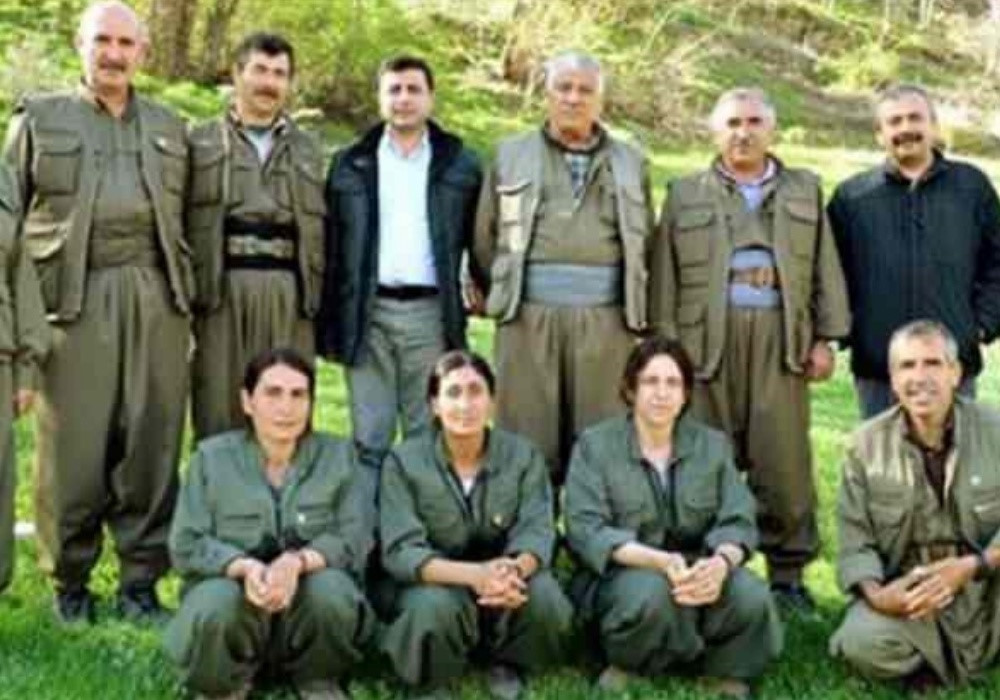 HDP'li yöneticiler ile PKK terör örgütünün yönetici kadrosu.