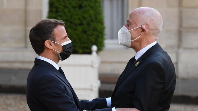 Tunus Cumhurbaşkanı Kays Said ve Fransa Cumhurbaşkanı Macron Elysee Sarayı'nda bir araya geldi.