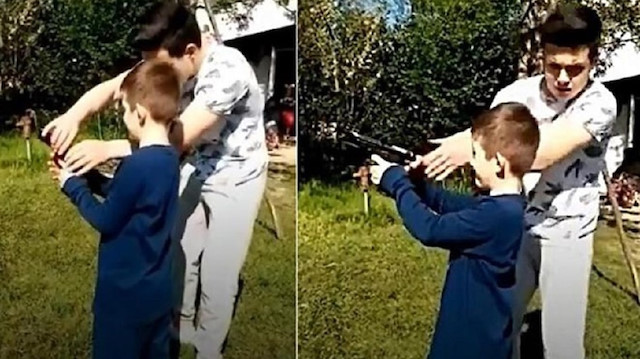 Küçük çocukların kurusıkı tabancayla ateş ettiği görüntüler tepki toplamıştı. 