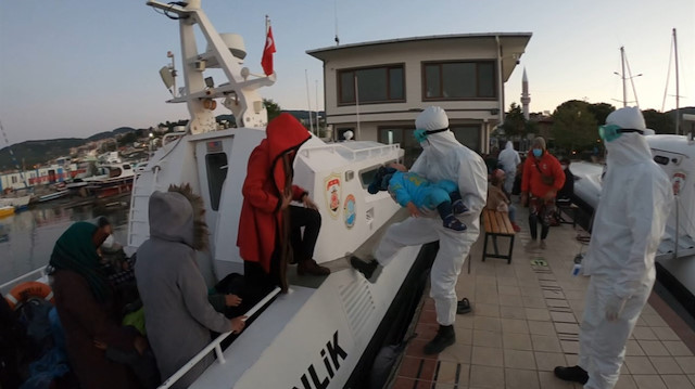  Sahil Güvenlik ekiplerinin kurtardığı göçmenler