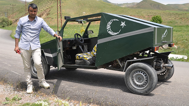 Yüksekovalı çoban 20 litre benzinle 150 kilometre giden ‘Hummer’ tarzı araba yaptı