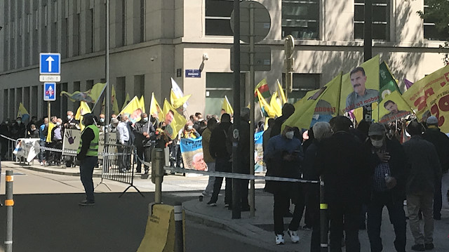 PKK yandaşlarından Brüksel'de gösteri
