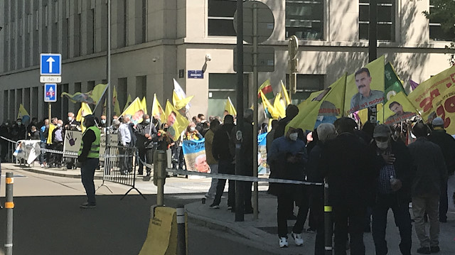PKK yandaşlarından Brüksel'de gösteri