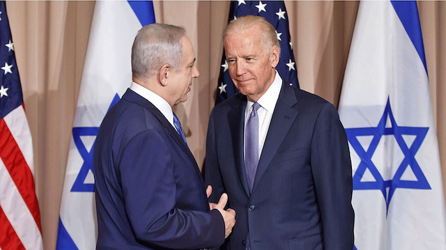 Binyamin Netanyahu ile Joe Biden