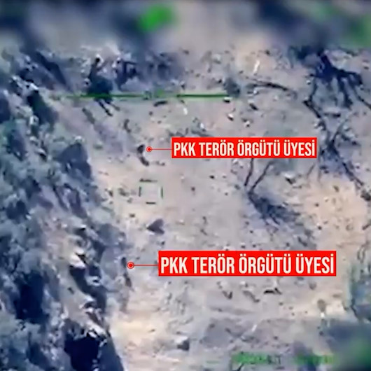 Teröristlerin saklanacakları bir delik yok: PKKlı 2 teröristin etkisiz hale getirildiği anlar