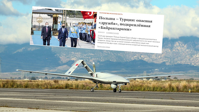 Rus basınında yer alan Türkiye ile Polonya arasındaki iş birliğine değinen haberin kupürü.