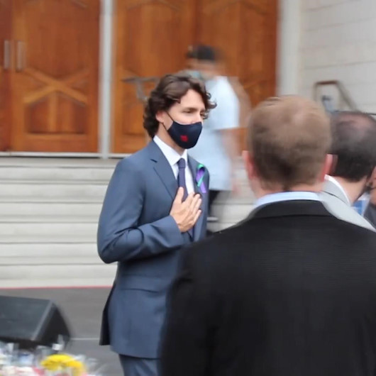 Kanada Başbakanı Trudeau, terör saldırısında hayatını kaybeden aile için düzenlenen törene katıldı