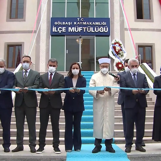 Diyanet İşleri Başkanı Erbaş, Gölbaşı İlçe Müftülüğünün yeni hizmet binasının açılışını yaptı