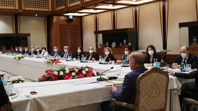 Cumhurbaşkanı Erdoğan'ın başkanlık ettiği toplantı