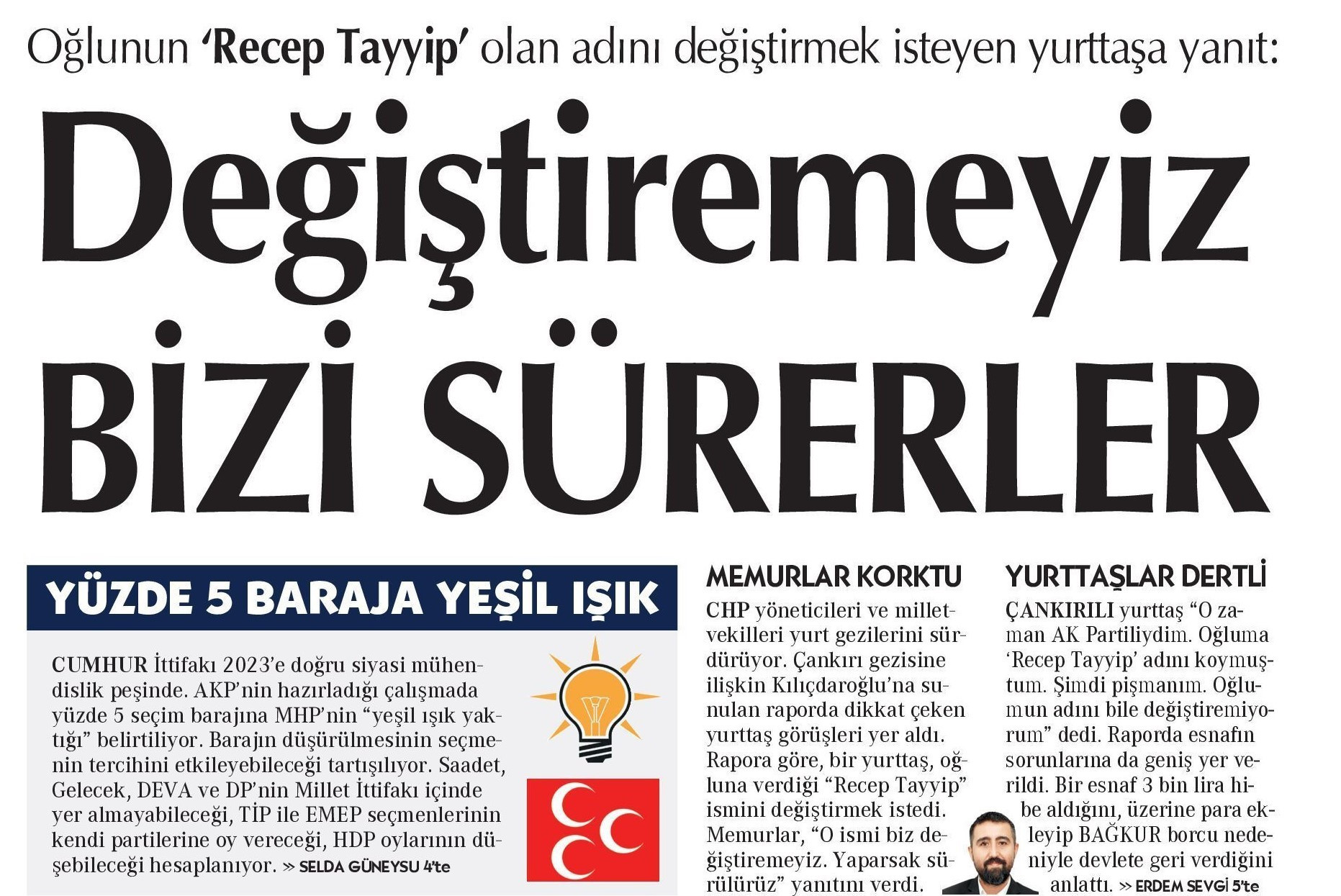 Cumhuriyet gazetesinin haberi