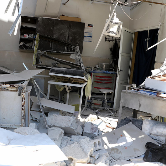 Terör örgütü PKK&#39;nın Afrin&#39;de saldırdığı hastane harabeye döndü - Yeni Şafak