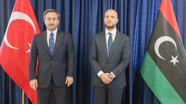 İletişim Başkanı Fahrettin Altun - Libya İletişim ve Siyasi İşlerden Sorumlu Devlet Bakanı Ammar El-Lafi