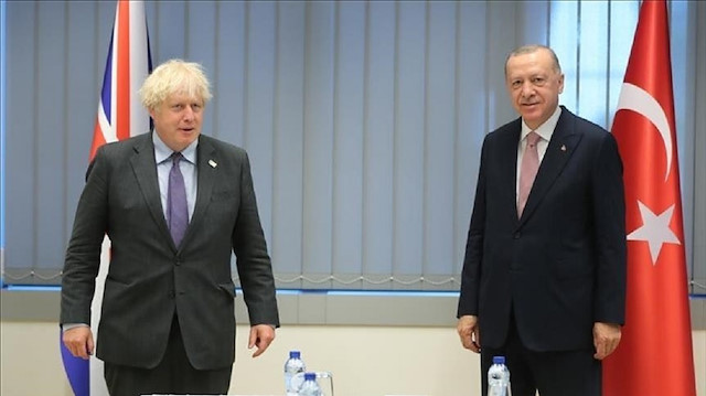 أردوغان وجونسون يتفقان على تعزيز العلاقات الثنائية