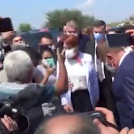 Akşener'in ziyaretinde yeni tiyatro: 'Para etmiyor' denilerek dökülen soğan Akşener ayrılınca geri toplandı