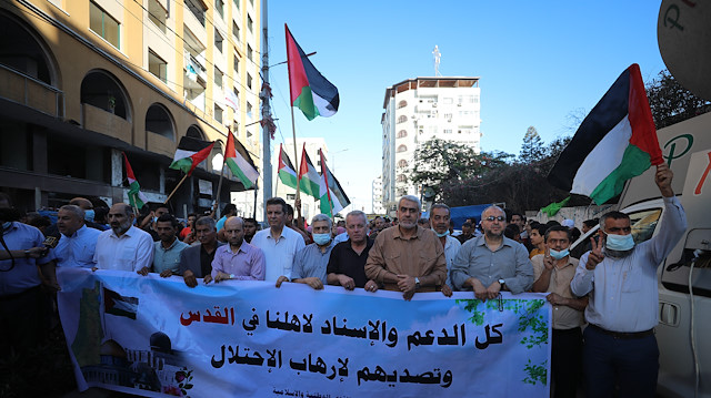 غزة.. تظاهرات غاضبة رفضا لـ"مسيرة الأعلام" الإسرائيلية بالقدس