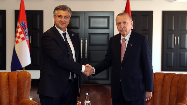 Cumhurbaşkanı Erdoğan ve Hırvatistan Başkanı Plenkovic