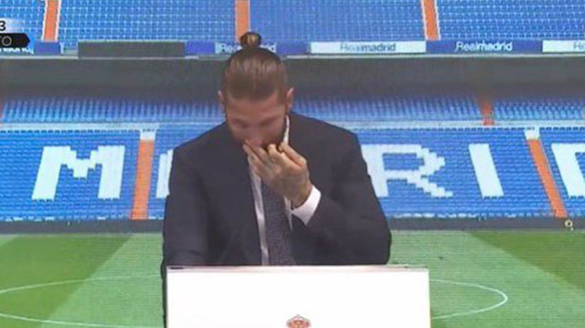 Ramos konuşma yapmakta zorlandı.