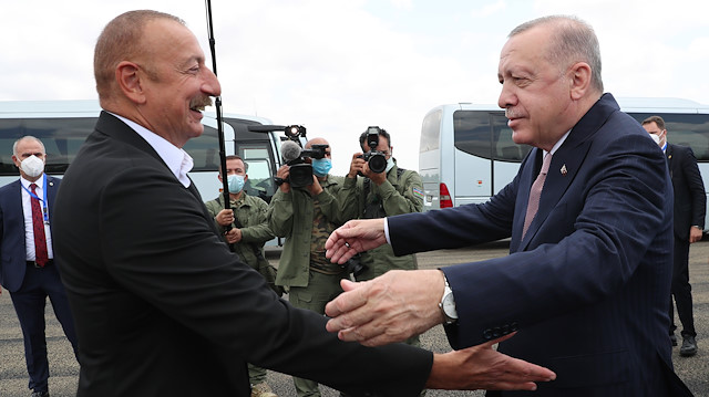 Cumhurbaşkanı Recep Tayyip Erdoğan ve Azerbaycan Cumhurbaşkanı İlham Aliyev