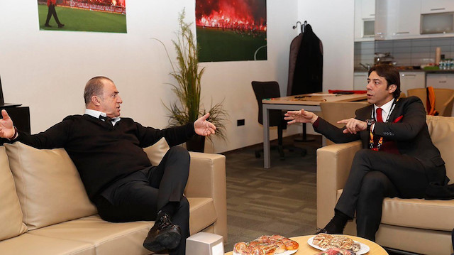 Fatih Terim ve Rui Costa, Galatasaray-Benfica eşleşmesi sürecinde bir araya gelmişti.