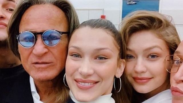 Mohamed Hadid ile kızları Bella ve Gigi Hadid