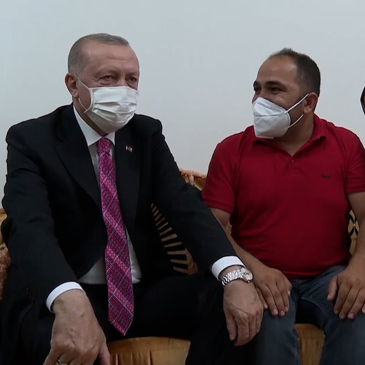 Cumhurbaşkanı Erdoğandan Sincanda ev ziyareti