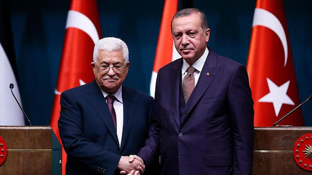 Filistin Devlet Başkanı Mahmud Abbas - Cumhurbaşkanı Recep Tayyip Erdoğan